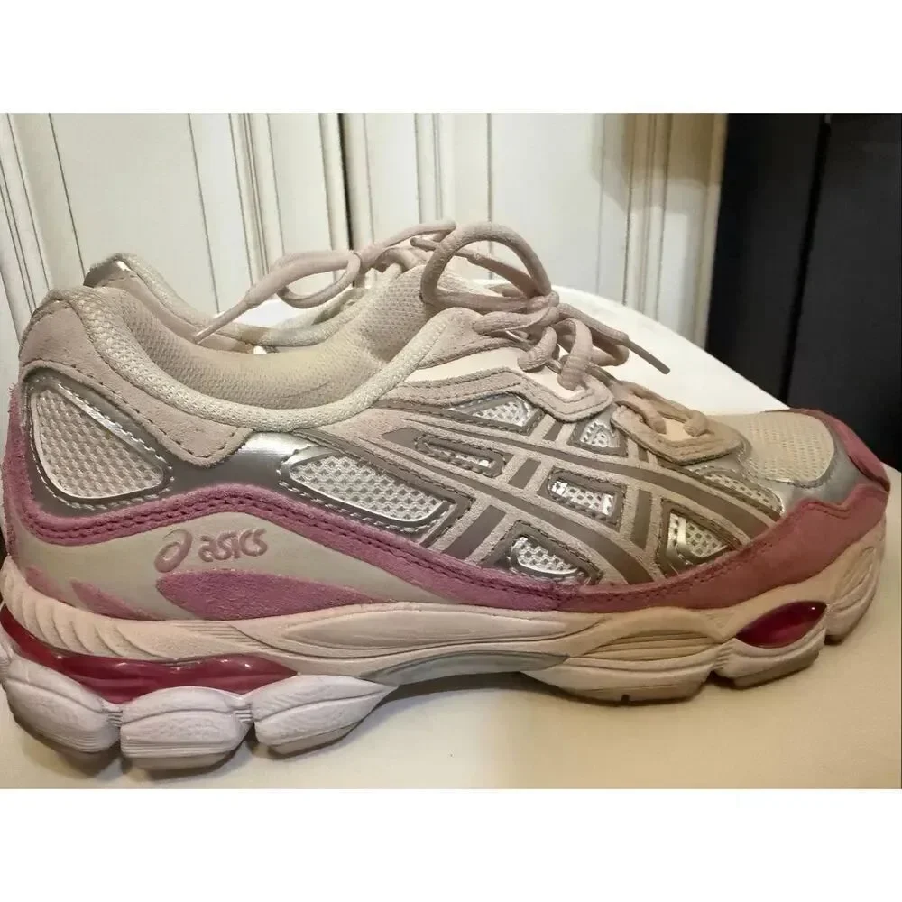 ASICS Men's Mesh Suede Gel-NYC Running Sneakers 1203A383 Rose Water Size 7.5